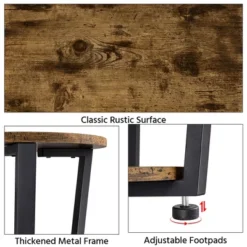 Yaheetech Industrial Side Table, Round Sofa Table With Storage Rack -Baxton Studio Shop GUEST 0010db6b 2d66 43bc 86e3 4e0134e175c2