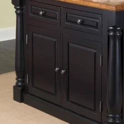 Monarch Kitchen Island With Oak Top Black - Homestyles -Baxton Studio Shop GUEST 0021b383 8845 4079 819e 207f0a48e889