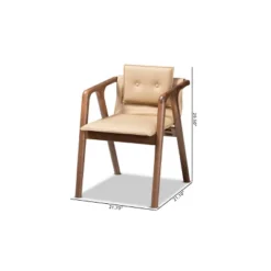 2pc Marcena Imitation Leather Upholstered And Wood Dining Chair Set - Baxton Studio 17 2pc Marcena Imitation Leather Upholstered And Wood Dining Chair Set - Baxton Studio -Baxton Studio Shop GUEST 00ae3434 fa2e 4734 be74 9c8c84d5d7ec