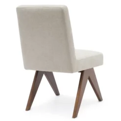 Set Of 2 Morgan 18.5" Wide Upholstered Seat And Back Dining Chair With Upside Down "V" Shape Design Solid Wood Legs-Maison Boucle -Baxton Studio Shop GUEST 00b97e30 0f8b 4678 8580 e34b6a901ca2