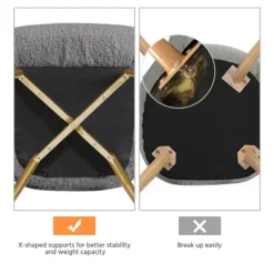 Yaheetech Modern Boucle Fabric Accent Chair For Living Room Bedroom -Baxton Studio Shop GUEST 00f41572 49cb 4193 b67a 9223818ff55b