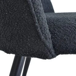 Rhon Modern Dining Chair Set Of 4 With Black Metal Base, Upholstered Bouclé Fabric Armless Kitchen Chairs For Dining Room-Maison Boucle -Baxton Studio Shop GUEST 014985d2 8bcf 49cd 8328 0321b88aa76b