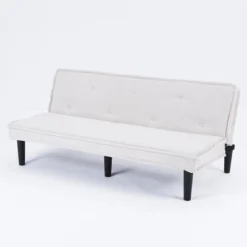 66'' Soft Corduroy Fabric Sofa Bed With Button-Tufted Backrest, Convertible For Living Room, Apartment And Bedroom -Baxton Studio Shop GUEST 0152462c e0e7 4f14 abdc 79888e0174bf