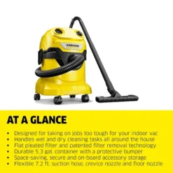 Karcher WD 4 (New) Corded Wet/Dry Vacuum, Heavy Duty Canister Vac -Baxton Studio Shop GUEST 0153d22c 5a73 4b1c b4d7 5c2e5937ebc9