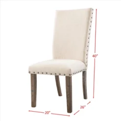 5pc Dex Extendable Dining Table Set, 4 Upholster Side Chairs Walnut Brown/ Cream - Picket House Furnishings -Baxton Studio Shop GUEST 018460da d931 4527 a286 b25998366b70