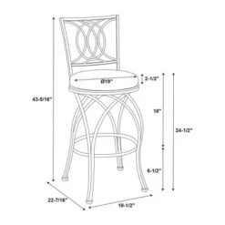 24.5" Dana Big & Tall Metal Crossed Legs Counter Height Barstool Bronze - Powell Company -Baxton Studio Shop GUEST 01bb0c58 a3b4 4327 b7ca a687e94cea84