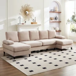 Mjkone U Shaped Sectional Sofa, 4-Seat Modular Sofa, Living Room Modern Couch With Chaise 12 Mjkone U Shaped Sectional Sofa, 4-Seat Modular Sofa, Living Room Modern Couch With Chaise -Baxton Studio Shop GUEST 0206d7f8 4f60 4f6f 9bce 26c7878ac7a1