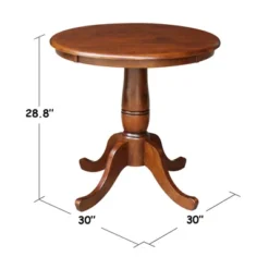 30" Round Top Pedestal Table With 2 X Back Chairs Dining Sets Espresso - International Concepts -Baxton Studio Shop GUEST 020892fb 0804 42de 9a82 237649f2e1e7