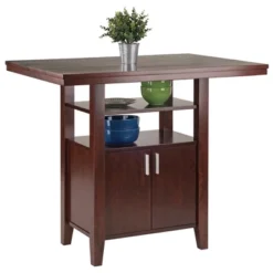 Albany High Table With Cabinet Walnut - Winsome -Baxton Studio Shop GUEST 02c2b7a9 2725 49bc bcaa a24833343ab9