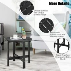 Costway 18'' Patio Round Side End Coffee Table Wooden Slat Garden Deck 16 Costway 18'' Patio Round Side End Coffee Table Wooden Slat Garden Deck -Baxton Studio Shop GUEST 02f38148 da31 4d27 afca 4c0aa1674192