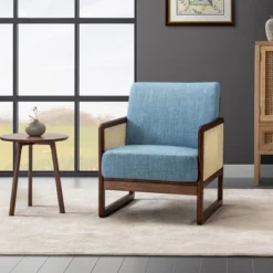 Domenico Living Room Accent Chair With Rattan Design | ARTFUL LIVING DESIGN 25 Domenico Living Room Accent Chair With Rattan Design | ARTFUL LIVING DESIGN -Baxton Studio Shop GUEST 03857f51 c31b 4ab7 91c5 06ba8321bead