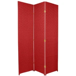 Oriental Furniture 6' Tall Woven Fiber Room Divider Special Edition 3 Panel -Baxton Studio Shop GUEST 0389436e fe75 4d29 b3b3 df0296033ee6