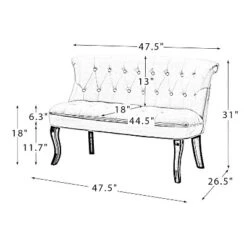 Jane 47" Velvet Button-tufted And Wing Back Loveseat Solid Wood And Cabriole Legs For Living Room And Bedroom | ARTFUL LIVING DESIGN 25 Jane 47" Velvet Button-tufted And Wing Back Loveseat Solid Wood And Cabriole Legs For Living Room And Bedroom | ARTFUL LIVING DESIGN -Baxton Studio Shop GUEST 03fb0b07 d433 46f7 9d28 55fd7ee1d32f
