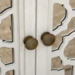 HOMCOM Farmhouse Storage Cabinet, Sideboard Buffet Cabinet With Double Glass Doors And Solid Wood Countertop For Kitchen, Living Room -Baxton Studio Shop GUEST 04066df7 9813 4267 91be 549ab8b6b790