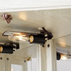 YOOCOZZ Corner Lighted Glass Curio Cabinet Display Case With Light For Living Room Antique Collection Wine Bar Glass Storage -Baxton Studio Shop GUEST 0472deb8 b536 4e59 8dfb 1c65b543eb5b