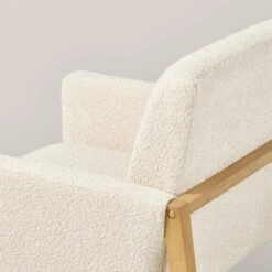 Boucle Upholstered Accent Arm Chair - Cream - Hearth & Hand™ With Magnolia -Baxton Studio Shop GUEST 048e0445 498d 4ee6 88fb 43fc40b20dd3