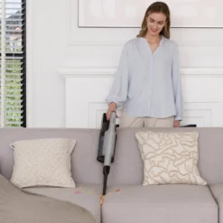 Tineco GO Pet Pro Cordless Stick Vacuum With ZeroTangle Brush Technology Light Blue/Gray GO503: Bagless, 3 Speeds, Multi-Surface -Baxton Studio Shop GUEST 049d8bf2 5398 47af 9ba3 8c2e0142d568