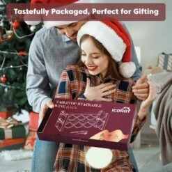 Itopfox Stackable Wine Rack Countertop, Sturdy Freestanding Wine Bottle Holder 2 Tier Tabletop Wine Stand For Pantry Bar Metal Wine Storage Organizer -Baxton Studio Shop GUEST 04c12fd9 36fb 4ce8 8513 d3f9d18dd970