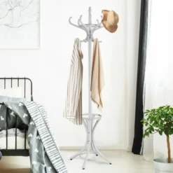 Costway Wood Standing Hat Coat Rack Jacket Bag Hanger Tree W/12 Hooks & Umbrella Stand 12 Costway Wood Standing Hat Coat Rack Jacket Bag Hanger Tree W/12 Hooks & Umbrella Stand -Baxton Studio Shop GUEST 0511ba0f e335 4121 8d91 4fe5c06abe35
