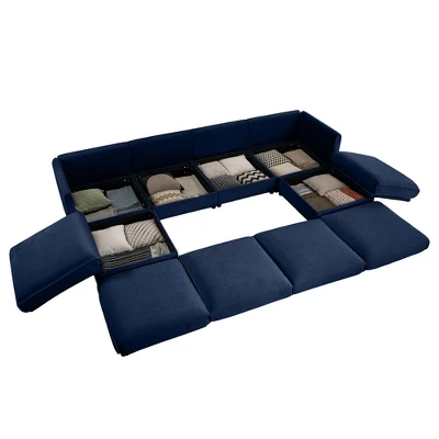 Modular Sectional Sofa With Storage, Extra Large U Shaped Sectional Couch For Living Room, Convertible Modular Sofa Couch With Storage Ottoman 3 Modular Sectional Sofa With Storage, Extra Large U Shaped Sectional Couch For Living Room, Convertible Modular Sofa Couch With Storage Ottoman - Image 3