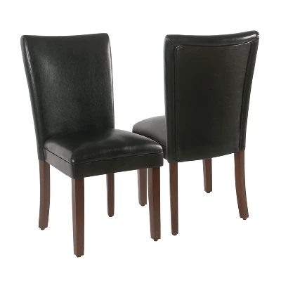 Set Of 2 Parsons Dining Chair Faux Leather - Homepop 2 Set Of 2 Parsons Dining Chair Faux Leather - Homepop - Image 2