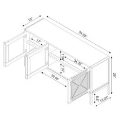 Withania Media Stand For TVs Up To 55" - Threshold™: Entertainment Center, Cable Management, Wood Composite -Baxton Studio Shop GUEST 05456dcd 1af8 4a9a 8a4f cb6a1c3e79d1