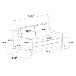 Prescott Loveseat - Threshold™ -Baxton Studio Shop GUEST 0562b811 53b5 4468 9b10 5a270f47b7c4