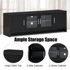 Costway TV Stand Media Entertainment Center For TV's Up To 70'' W/ Storage Cabinet -Baxton Studio Shop GUEST 056b20c9 ff3d 4f7c bcaa f2c221376cd4