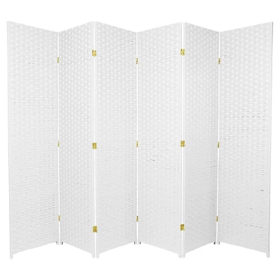 6 Ft. Tall Woven Fiber Room Divider 6 Panels - Oriental Furniture 3 6 Ft. Tall Woven Fiber Room Divider 6 Panels - Oriental Furniture - Image 3