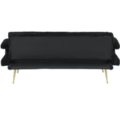 ModernLuxe Sofa Bed Corduroy Upholstered Sofa Convertible Couch Sleeper Sofa With Throw Pillow, Pink/Orange/Black/White -Baxton Studio Shop GUEST 0589379f 42dd 4c84 88a4 d231beb26e39