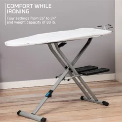 Rowenta 54''x18'' Pro Compact Ironing Board With Hanger Rack, Beige -Baxton Studio Shop GUEST 059c043f 06aa 4496 8fd5 9653209bb6a6