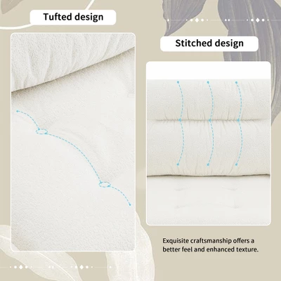 106"W L-Shaped Sectional Sofa, 4 Seat Cloud Chenille Fabric Tufted Couch Set With Two-Tone Adjustable Legs And Movable Ottoman - ModernLuxe 6 106"W L-Shaped Sectional Sofa, 4 Seat Cloud Chenille Fabric Tufted Couch Set With Two-Tone Adjustable Legs And Movable Ottoman - ModernLuxe - Image 6