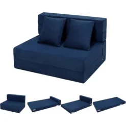 Folding Sofa Bed, Convertible Sleeper Chair, With 2 Pillow, Memory Foam Washable Cover For Living Room/Bedroom/Guest 12 Folding Sofa Bed, Convertible Sleeper Chair, With 2 Pillow, Memory Foam Washable Cover For Living Room/Bedroom/Guest -Baxton Studio Shop GUEST 05e0d1e1 1f98 4903 9410 7495b8fe1ffd
