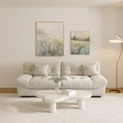 Cloud Modular Sectional Sofa,89inch Scrub Velvet Sofa Couch For Living Room,Curved Couch,Modern LoveSofa With 2 Pillows 3 Seater For Apartment 23 Cloud Modular Sectional Sofa,89inch Scrub Velvet Sofa Couch For Living Room,Curved Couch,Modern LoveSofa With 2 Pillows 3 Seater For Apartment -Baxton Studio Shop GUEST 06223822 a295 4cbb b603 2474b78831a2