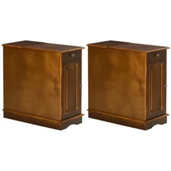 HOMCOM Side Table With Flip Top, Slim End Table With Storage Drawer And Cabinet For Living Room, Set Of 2, Espresso 7 HOMCOM Side Table With Flip Top, Slim End Table With Storage Drawer And Cabinet For Living Room, Set Of 2, Espresso -Baxton Studio Shop GUEST 063b6528 cf00 4c21 a6fc 44e1e881ee7a