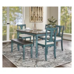 6pc Reagan Dining Set - Powell Company -Baxton Studio Shop GUEST 06f35007 f746 4c77 9017 2b3410eb37b5