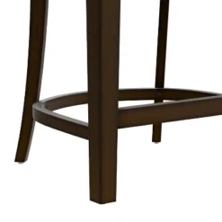 25.75" Caydena Memory Return Swivel Wood Counter Height Barstool Rustic Gray/Cream Fabric - Hillsdale Furniture -Baxton Studio Shop GUEST 07570429 5533 40e6 93bc 600f9988b121