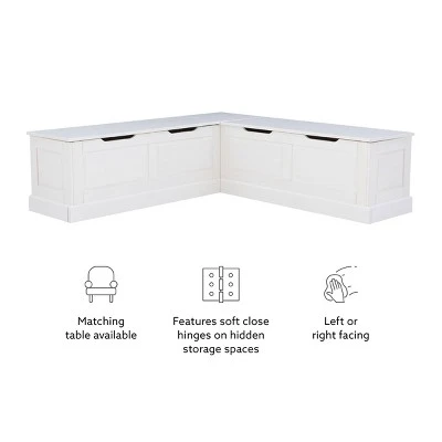 Tobin Backless Corner Breakfast Nook - Linon 15 Tobin Backless Corner Breakfast Nook - Linon - Image 15