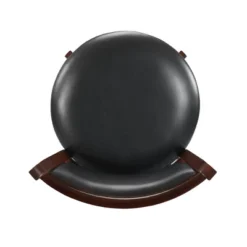 24" Piacenza Swivel Faux Leather Counter Height Barstool Black - Inspire Q -Baxton Studio Shop GUEST 07763e78 7db3 4268 a8af 375bfa6d7e85