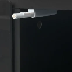 68"W TV Stand TV Console Sideboard Entertainment Center Media Console With Electric Fireplace And Cabinets For TVs Up To 78", White/Black-ModernLuxe -Baxton Studio Shop GUEST 079b83f8 59fe 40bb b4ff 96f83be40ff8