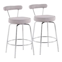 Set Of 2 Rhonda Glam Counter Height Barstools - LumiSource -Baxton Studio Shop GUEST 07caf4cc b3aa 4d44 bf2d 34d374c854db