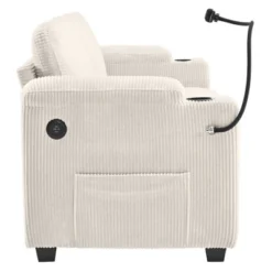 72.8"W Loveseat Sleeper Sofa Bed With Full Size Mattress, USB Ports, Cup Holders, And A Phone Holder For Living Room -ModernLuxe 23 72.8"W Loveseat Sleeper Sofa Bed With Full Size Mattress, USB Ports, Cup Holders, And A Phone Holder For Living Room -ModernLuxe -Baxton Studio Shop GUEST 07eda614 0f6f 4023 bcde 294920f8d20b