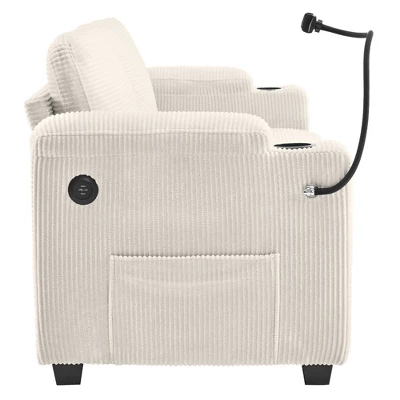 72.8"W Loveseat Sleeper Sofa Bed With Full Size Mattress, USB Ports, Cup Holders, And A Phone Holder For Living Room -ModernLuxe 10 72.8"W Loveseat Sleeper Sofa Bed With Full Size Mattress, USB Ports, Cup Holders, And A Phone Holder For Living Room -ModernLuxe - Image 10