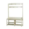 Saint Birch Hawksbury Modern Hall Tree & Shoe Bench, Antique White
