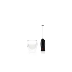 Bodum Schiuma Milk Frother - Black: Handheld Frother Wand For Coffee, Battery-Powered, Stainless Steel & Plastic