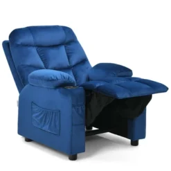 Costway Kids Youth Recliner Chair Velvet Fabric W/Cup Holder & Side Pocket Blue/Pink 21 Costway Kids Youth Recliner Chair Velvet Fabric W/Cup Holder & Side Pocket Blue/Pink -Baxton Studio Shop GUEST 081718b8 6c1a 413b a859 68008c52bb59