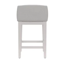 Set Of 2 26" Bronn Non Swivel Counter Height Barstools White /Silver - Hillsdale Furniture -Baxton Studio Shop GUEST 082aedde 2884 4667 bb80 550b3a7c1b70