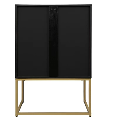 Natural Rattan 2 Door High Cabinet With Built-In Adjustable Shelves - ModernLuxe 8 Natural Rattan 2 Door High Cabinet With Built-In Adjustable Shelves - ModernLuxe - Image 8