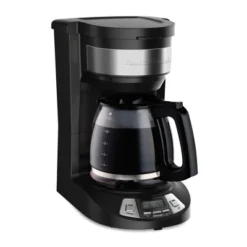 Hamilton Beach 12 Cup Programmable Coffee Maker - Black - 46290: Drip Coffee Machine, Nonstick Hot Plate, Brew Pause -Baxton Studio Shop GUEST 08a50f83 d0ab 4aab 9c8d 5df77aedc6b5