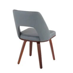 Set Of 2 Triad Bamboo/Faux Leather Upholstered Dining Chairs Walnut/Gray - LumiSource -Baxton Studio Shop GUEST 09012e6b cb36 4bc5 a3bf 4b2e22dbdcc8